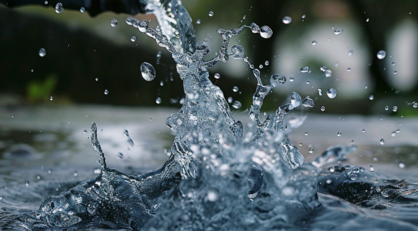 de l'eau qui coule en gros plan